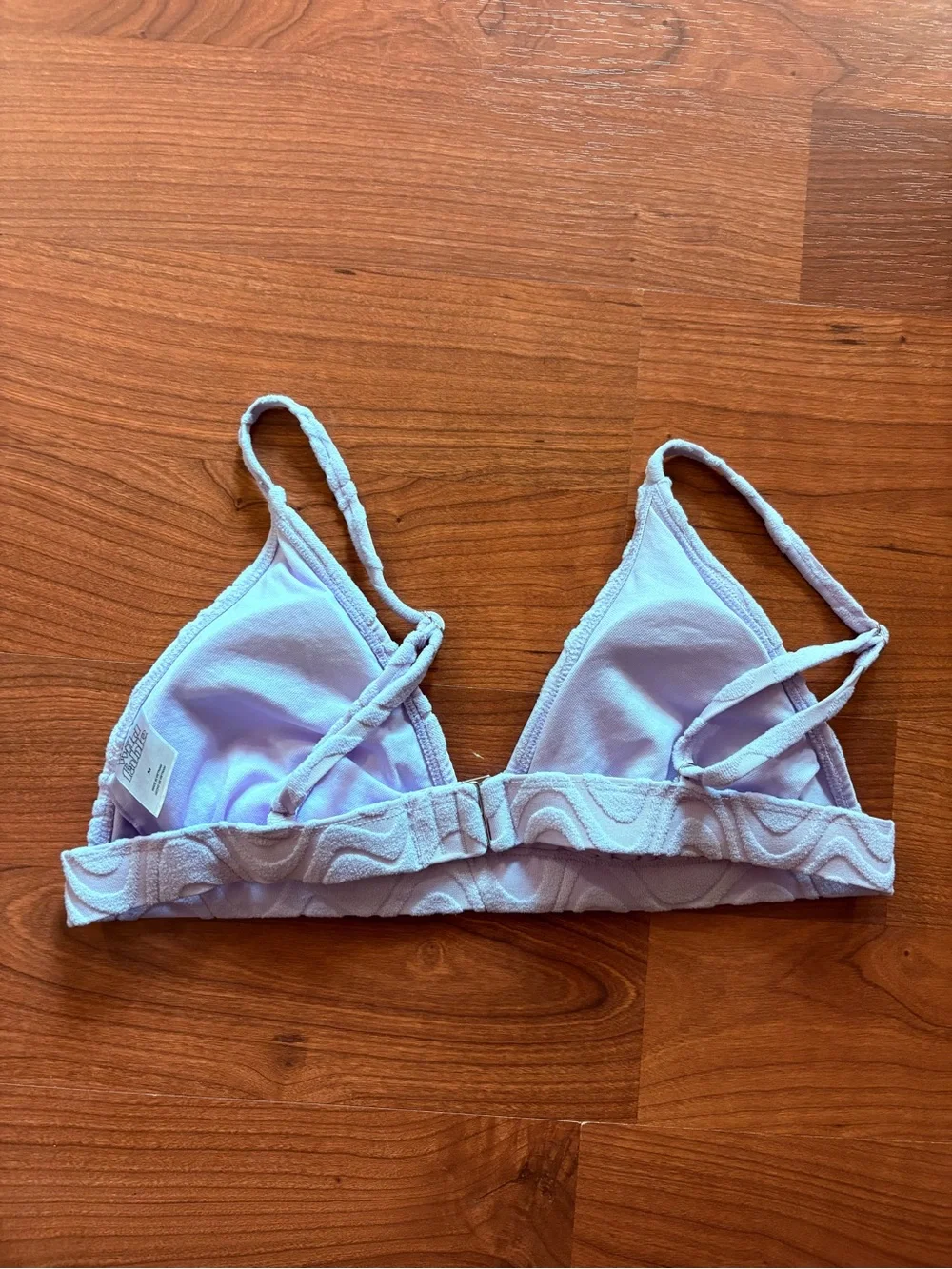 wild fable Light Lavender Wave-Textured Triangle Bikini top